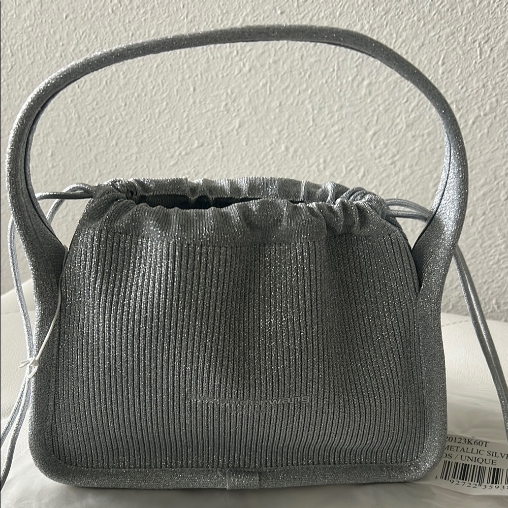 Alexander Wang Silver Shoulder Bag with Glamorous Finish